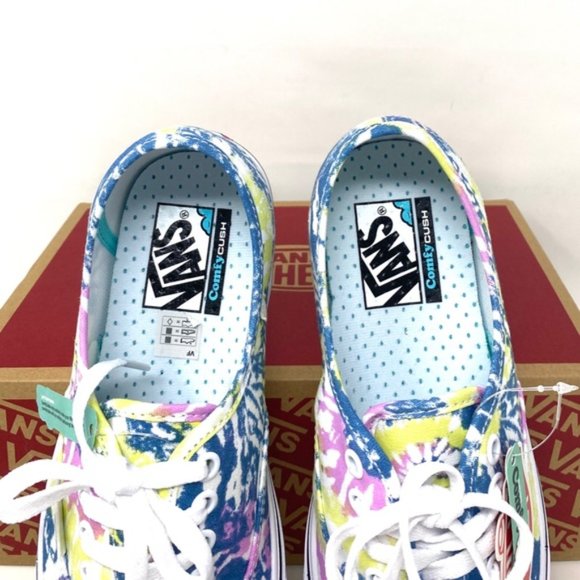 VANS Women's Size ComfyCush Authentic Tie-Dye Orchid Low Sneakers VN0A3WM749L - Picture 6 of 11